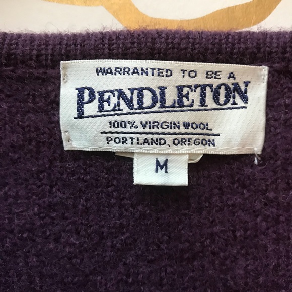 Pendleton Purple Embroidered Button Front Cardigan - Picture 3 of 6